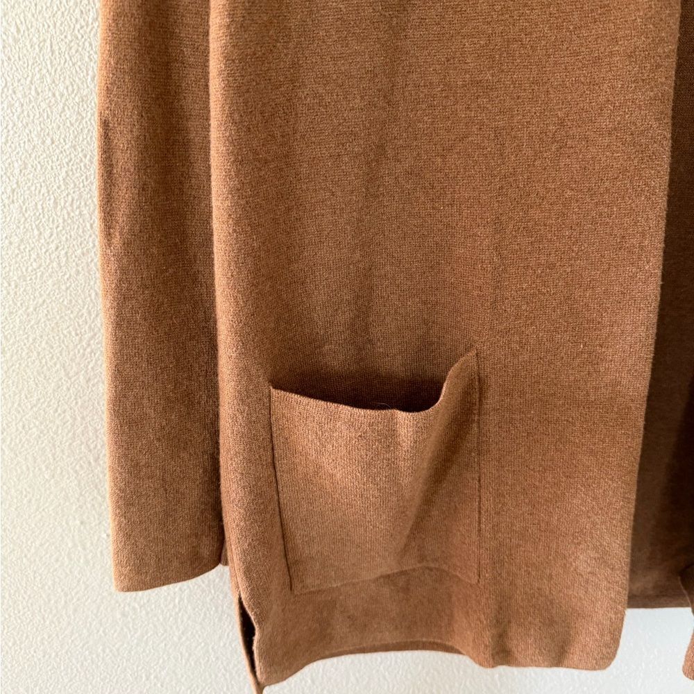 J. Crew Chelsea Sweater Blazer Hybrid Camel Brown Open-Front Cardigan Size XS - Picture 6 of 8